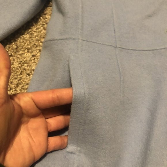 Alexandra Bartlett Women's 100% Wool Button Blazer Coat Jacket blue petites PM - Picture 7 of 16